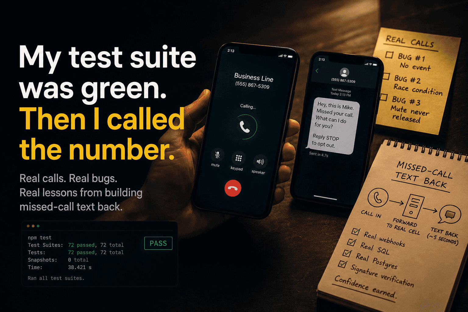 My test suite was green. Then I called the number.